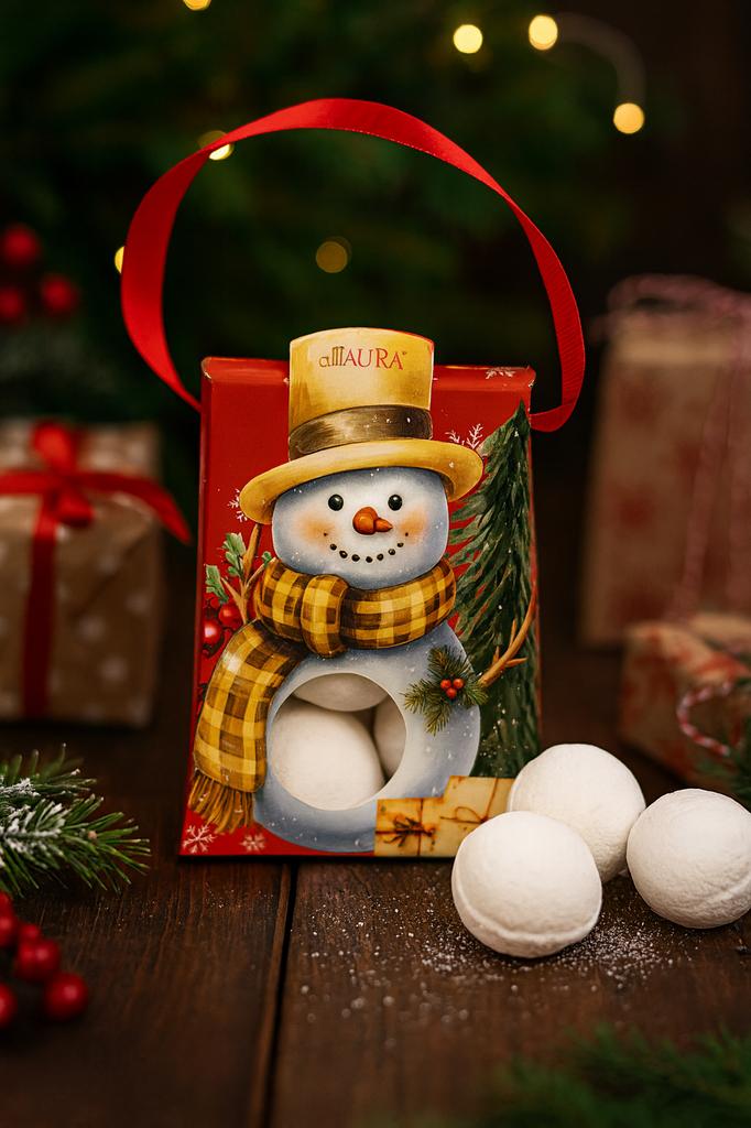 All''Aura Aura X-Mass Snowman Bath Bomb Set 6 X 15g