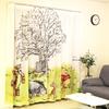 MORIPiLO Disney Lace Curtains Winnie the Pooh Connectable Art 100cm x 133cm Washable Cute Disney Character Goods Yellow Makura no Morishita - (Picture