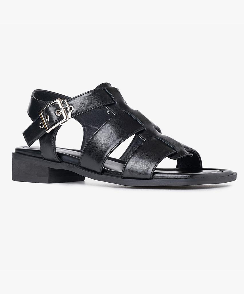 Saera Edition Modern Square Toe Fisherman Strap Sandals O56S257