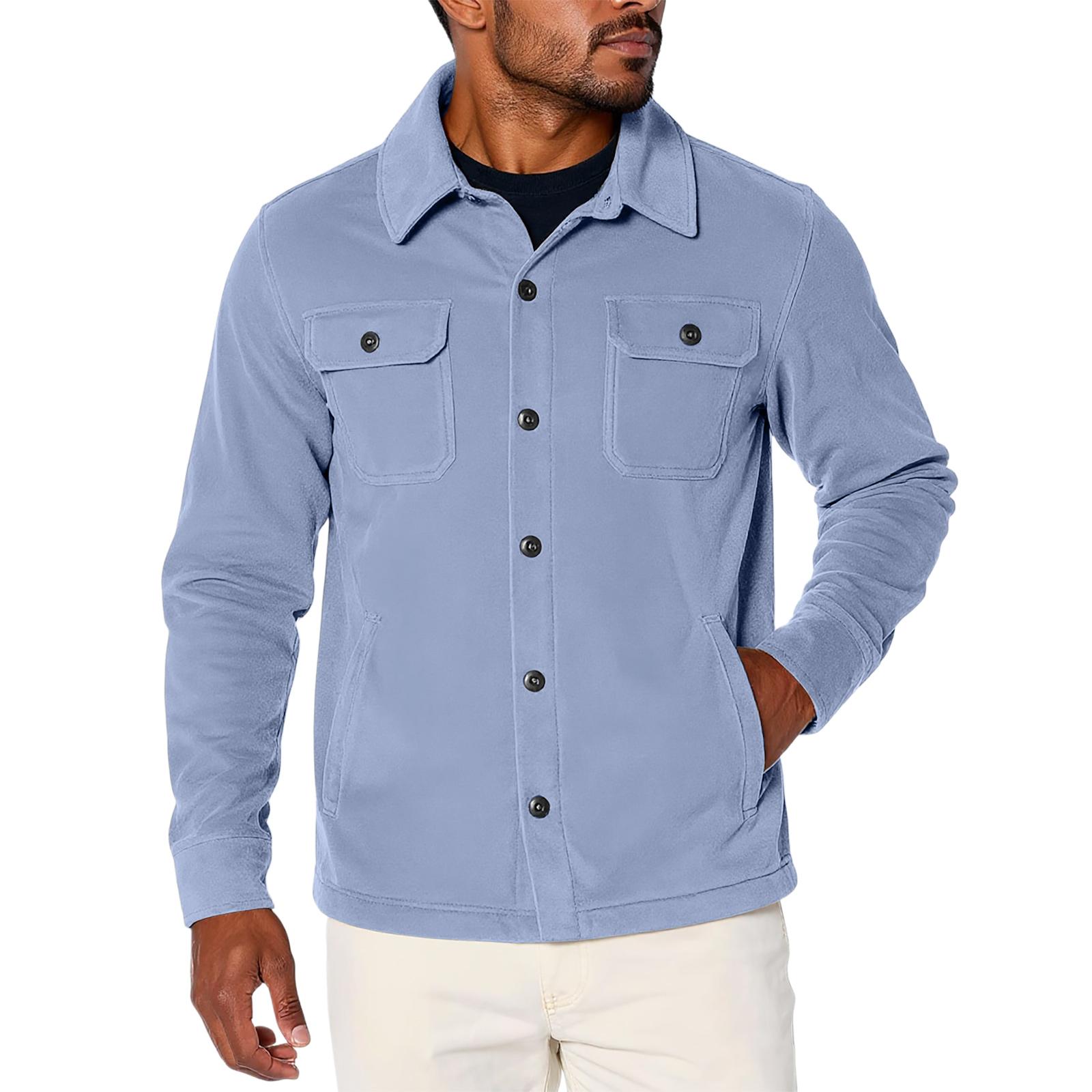 

Мужская повседневная куртка свободного кроя, верхняя одежда с длинным рукавом L