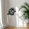 LOVE Arrow Metal Wall Art Romantic Gift Black Iron Indoor Outdoor Wedding Valentine Decor