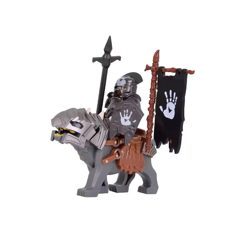 

Medieval Knight Figure Brick Playset Roman Rohan Temple Soldier Infantry Commander Mount War Horse Wolf Orc Boy Toys Playsets Gift Present S009 лаймовый
