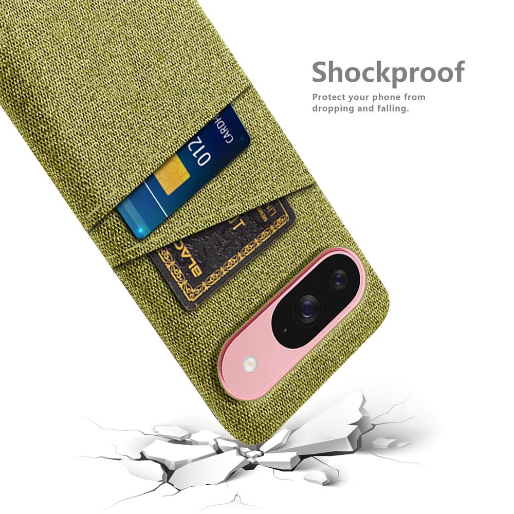 For Google Pixel 10/10 Pro Case Cloth + Hard PC Phone Cover with Dual Card Slots