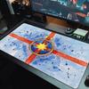 Colorful Splash Logo Large Size Mouse Pad Large Gaming Table Cushion Nonslip Laptop Tablet Big Mousepad Xxl Mat Mini Pc Playmat With Lock Edge