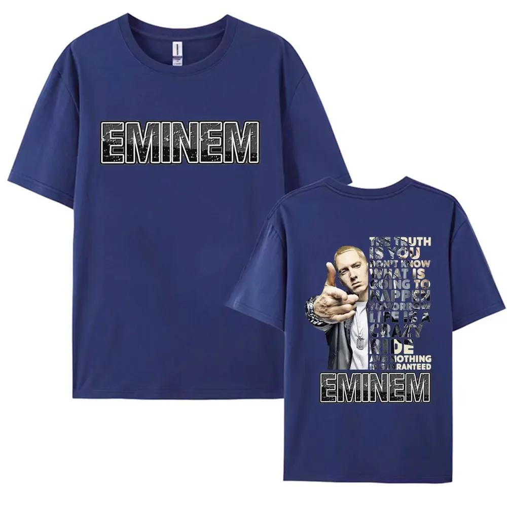 Rapper Eminem Nové album Grafický potisk Trička Pánská Dámská Hip Hopový trend Krátký rukáv Tričko Letní Bavlněné Tričko pro fanoušky Dárek