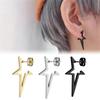 2 Pcs Stainless Steel Pentagram Punk Stud Earrings For Men And Women Simple Hypoallergenic Piercing Jewelry