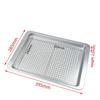 304 Stainless Steel Steamer Tray Kitchen Oil Draining Pan Rectangular Perforated Tray Commercial Oven Steamer Liner Steaming Pan