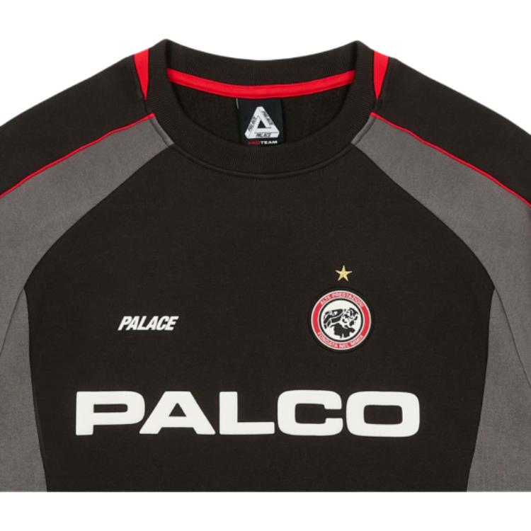 Palace Pro Team Palco Crew Black Unisex Tops P28CS083