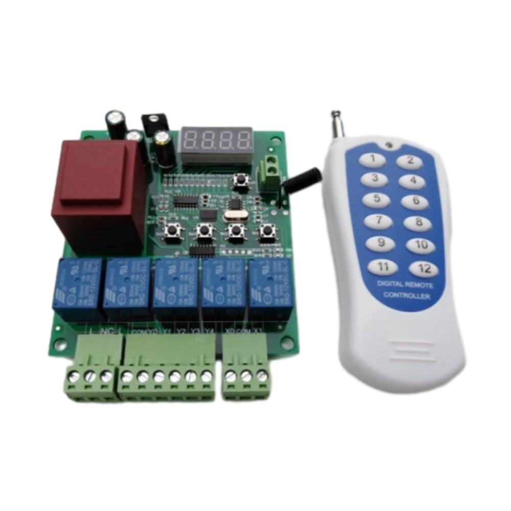 AC380V 10A Relay Wireless Remote Control Switch RF 433Mhz Transmitter Circuit Control On/OFF Switch Board For LED Lamp Motor
