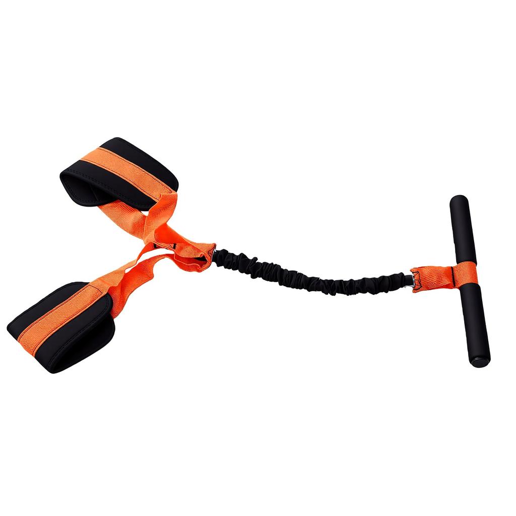 Pedal Resistance Band with Handle Non Slip Foam Grip Strength Training Portable Abdominal Workout Band