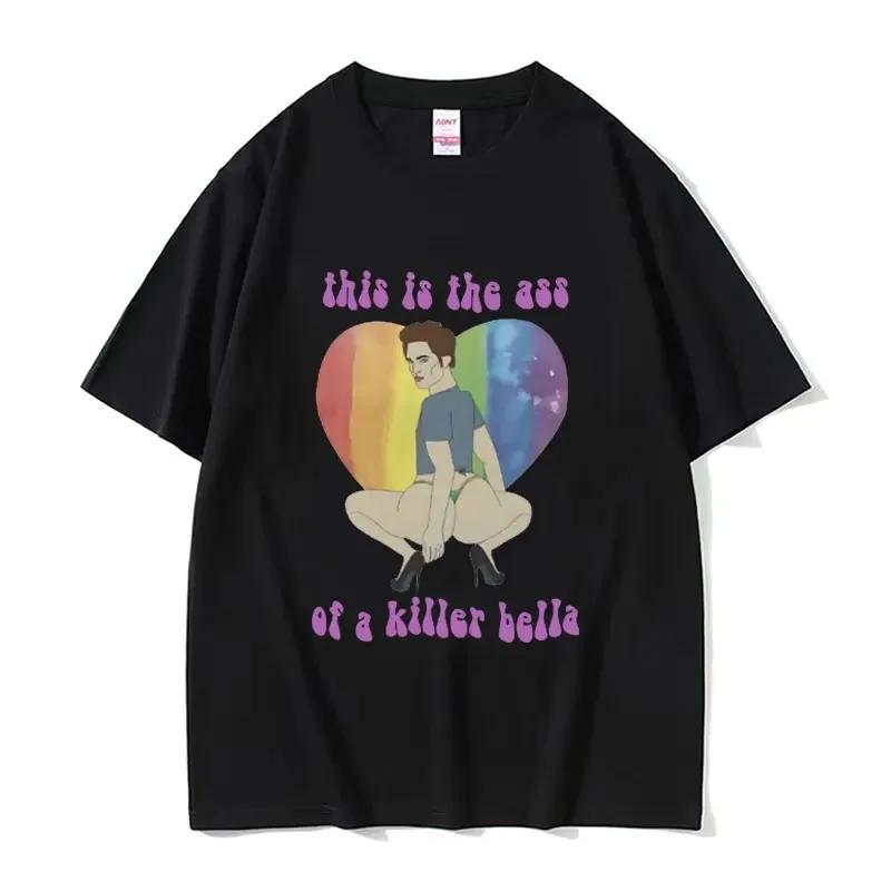 Nowa koszulka graficzna Daddy's Girl Robert Pattinson Hot Saga Zmierzch Vintage Koszulki Męskie Damskie Letnia Moda Streetwear T-shirt