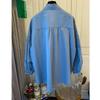 2026 Spring/Autumn Chic Pleated Loose Lantern Sleeve Slimming Top for Women