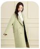 Sheep wool double breasted coat - autumn and winter loose, medium long, versatile women's coat with temperament