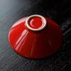 2pc/lot Red Glaze Hand-painted Double-line Teacup Elegant Tea Bowl Mug Tea-tasting Smelling Cup Jianzhan Master Cups Teaset 70ml