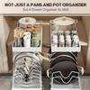 Lid Holder Cookware Storage Rack Space Saving Pull Out Organizer Premium Kitchen Pan Rack  Sink