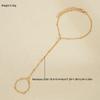 Elegant Hand Chain Finger Ring Bracelet For Women Simple Gold Color Connecting Harness Hand Bracelets Trendy Party Jewelry Gifts