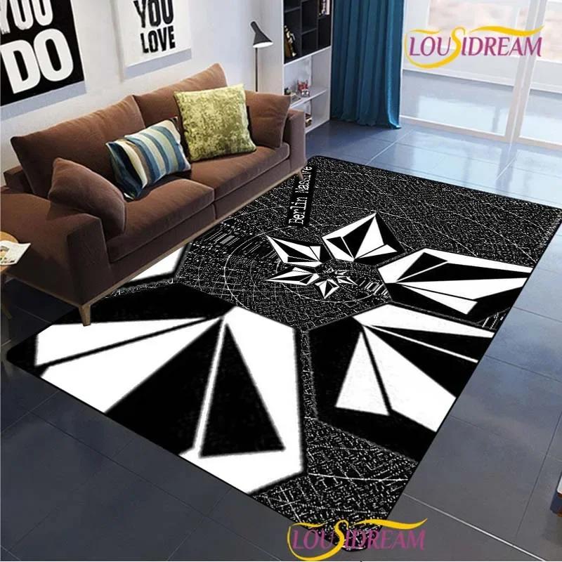 Moderner Markenteppich für Wohnzimmer, Schlafzimmer, Tischdekoration, Küchentür, rutschfeste Fußmatten, Alfombra Geburtstagsgeschenk