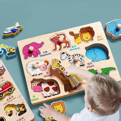 Montessori Bebek Yapbozu Ahşap Oyuncaklar 1 2 3 Yaş Çocuklar İçin El Tutma Tahta Oyunu Küçük Çocuk İnce Motor Becerileri Çocuklar İçin Eğitici Oyuncaklar