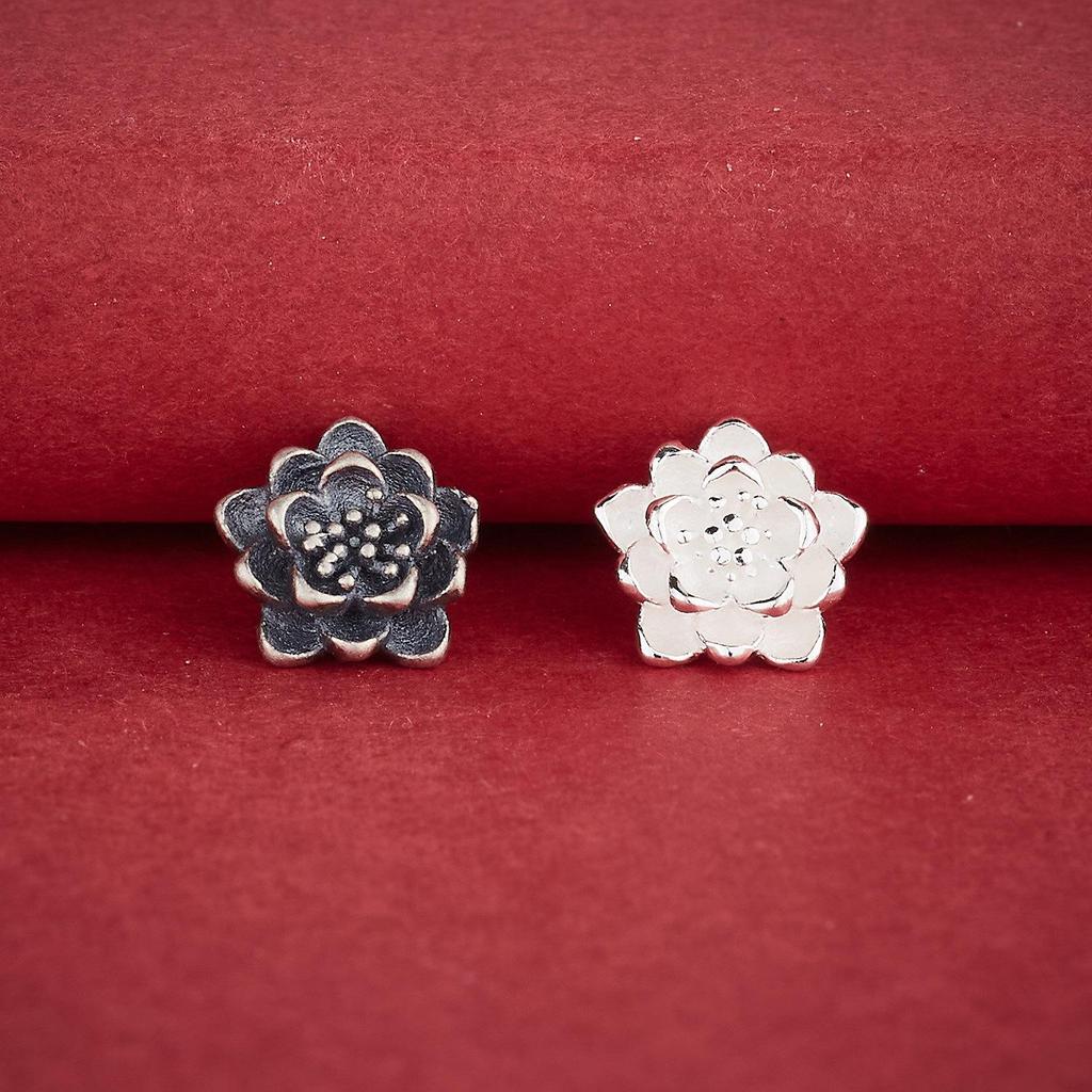 S925 Sterling Silver Lotus Clasp Chinese Style for DIY Beaded Bracelet and Necklace Accessories