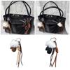 Sophisticated PU Leather Glove Keychain Accessory Colorful Woven Lanyard Keyring Handmade Key Chain Charm for Women