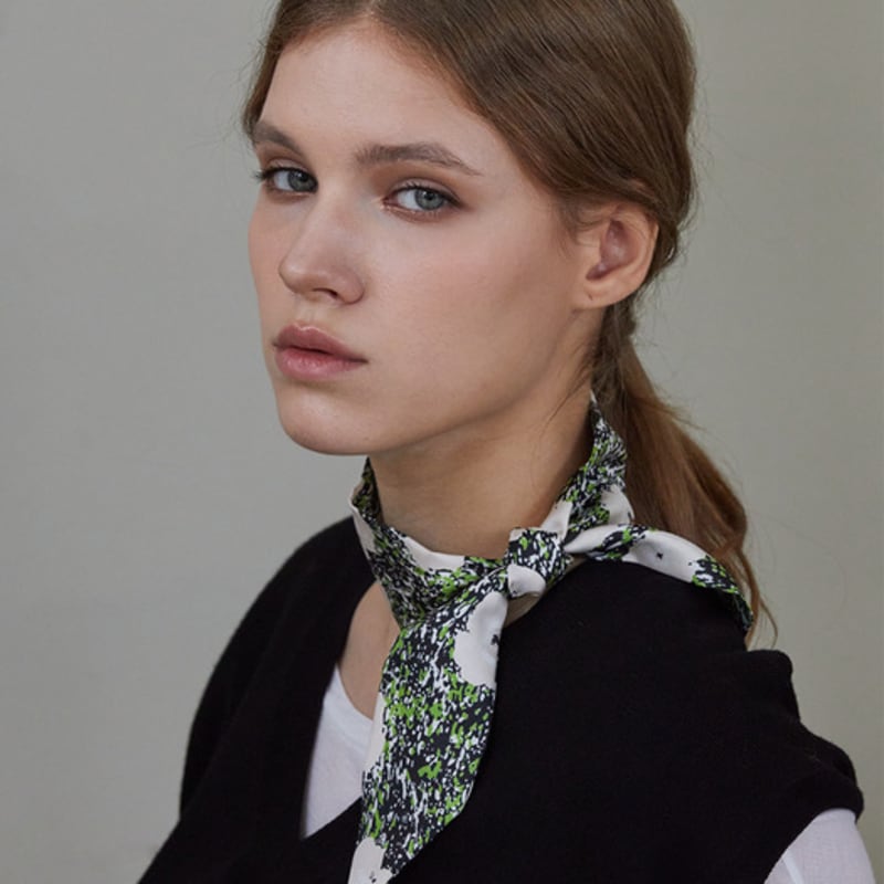 ANA MAISON Garden of universe Twilly Silk Scarf [PMT-1411]