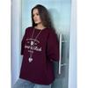 Luxury European and American Mid-Length Printed Summer T-Shirt, 2025 Trendy Short-Sleeve Style