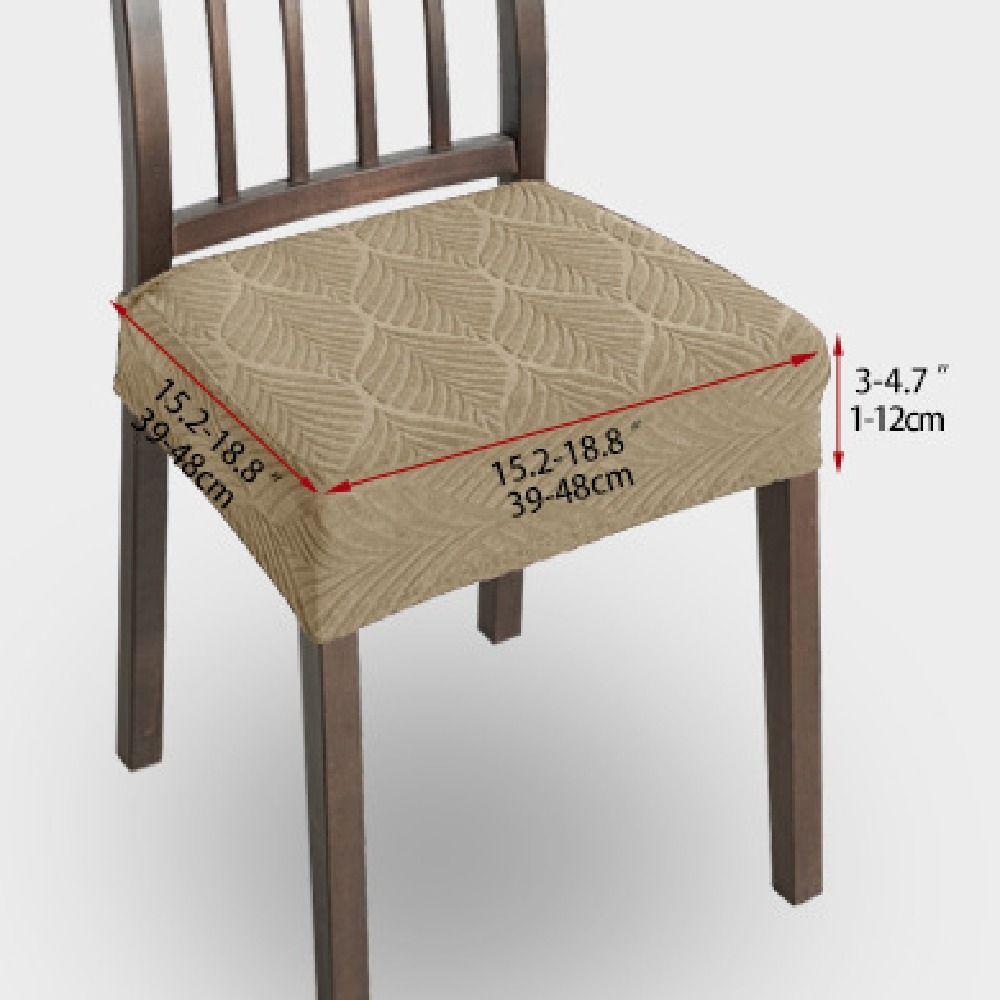 Leaf Pattern Chair Seat Cover Waterproof Solid Colors Anti-dirty Chair Slipcover Removable Anti-slip Elastic Seat Protectors