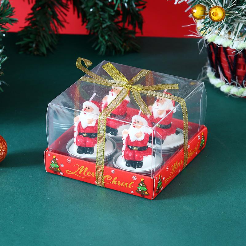 Christmas Eve Candle Set: Old Man, Tree, Snowman Ornaments for Romantic Candlelight Dinner & Christmas Decorations