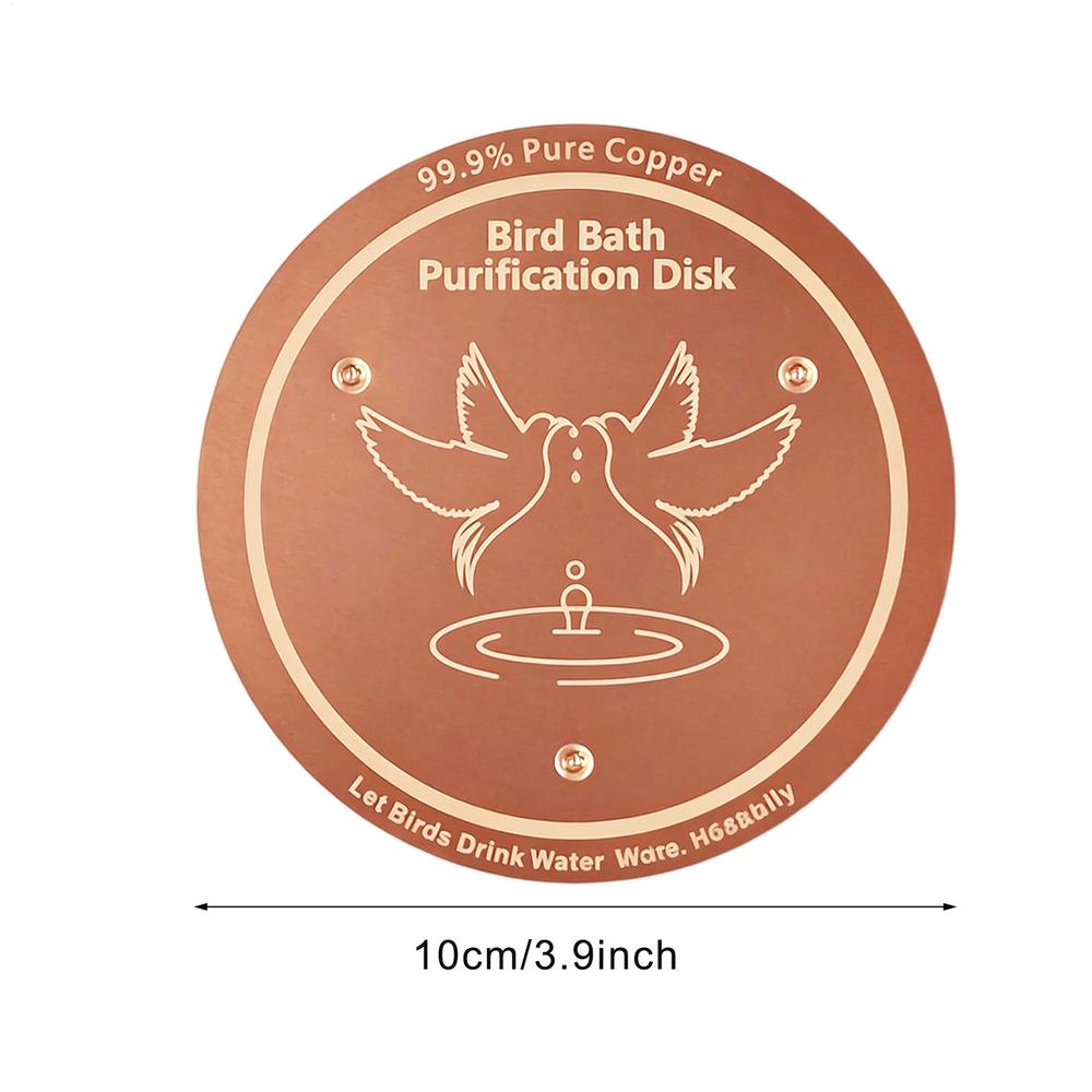 Copper Disc for Bird Bath Birdbath Accessories Sparrow Bath Copper Plate for Gardeners Homeowners Nature Lovers Backyard Patio