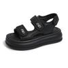 Casual sports style Roman sandals women's summer new muffin thick sole heightening Velcro seaside beach shoes