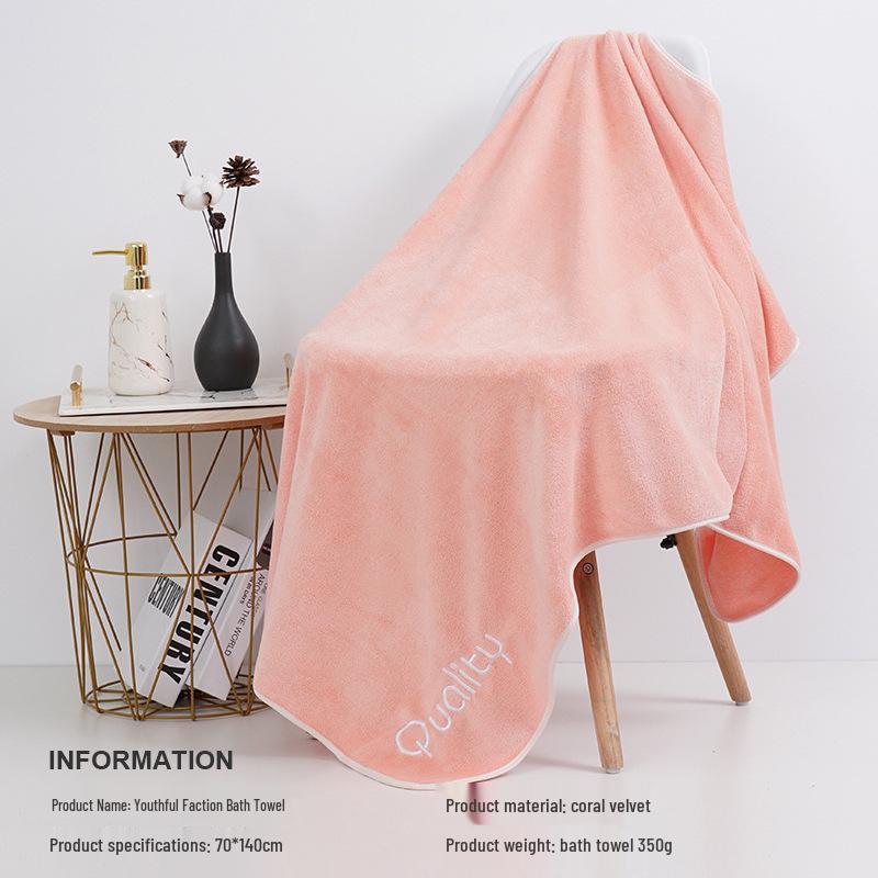 Soft, Water-Absorbent 2-in-1 Mother and Child Bath Towel Set