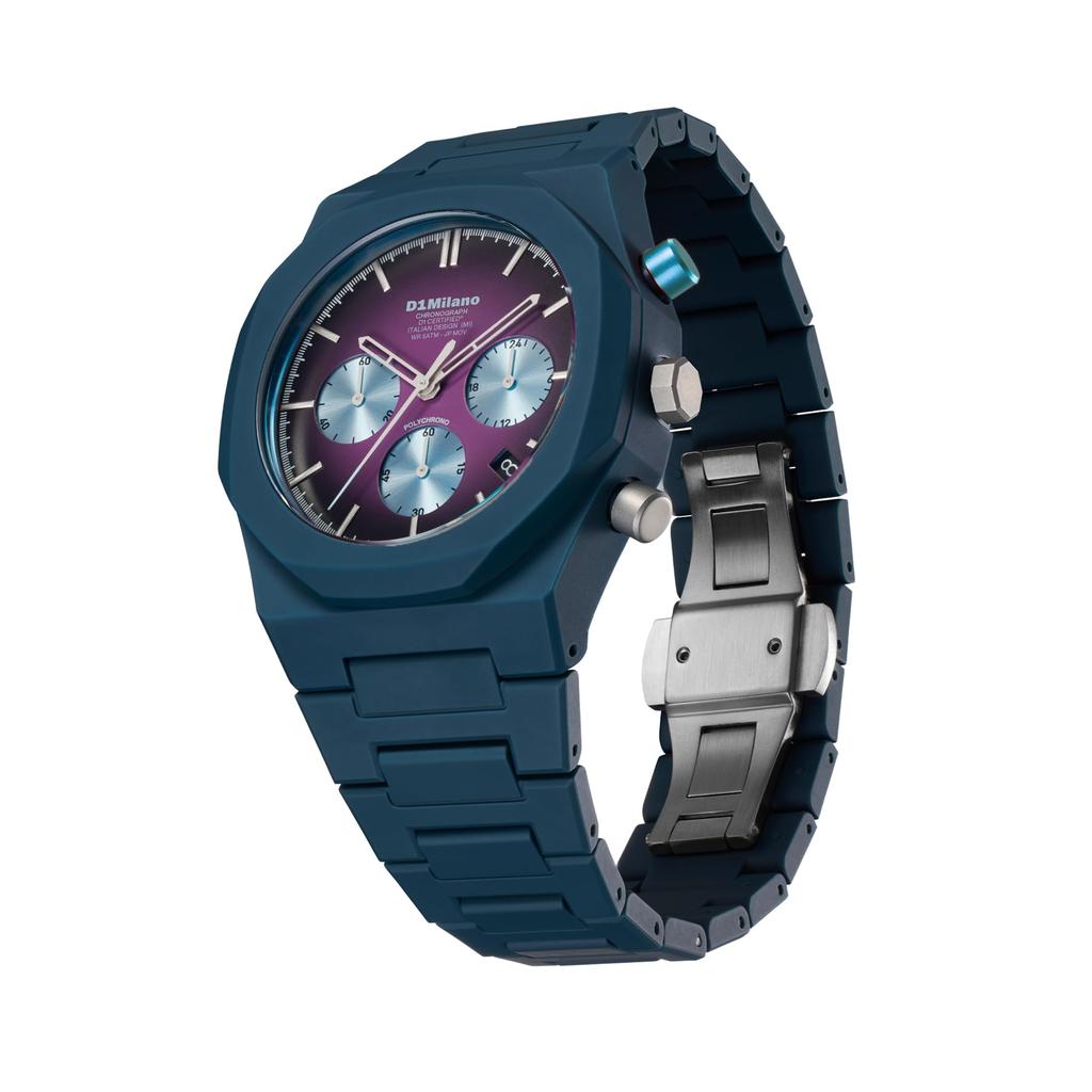 D1 Milano Watch Blue Spectrum Lightweight Chronograph PHBJ20 Authorized Dealer [D1 MILANO] Men's [POLYCHRONO] 40.5mm