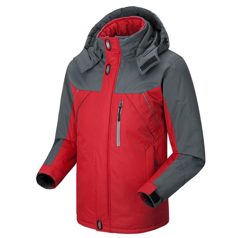 Large Size Cotton-padded Clothes Drive DNU Reflective Strip Jacket with Fleece and Thicker.