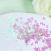 3D Butterfly Nail Glitter Flakes Holographic Iridescent Sequins 1 Set for Summer Beach Themed Nail Art Design