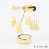 Metal Rotating Spinner Carousel Candle Tea Light Holder Table Rotating Transfer Windmill Decoration Home Elegance Candle Holder