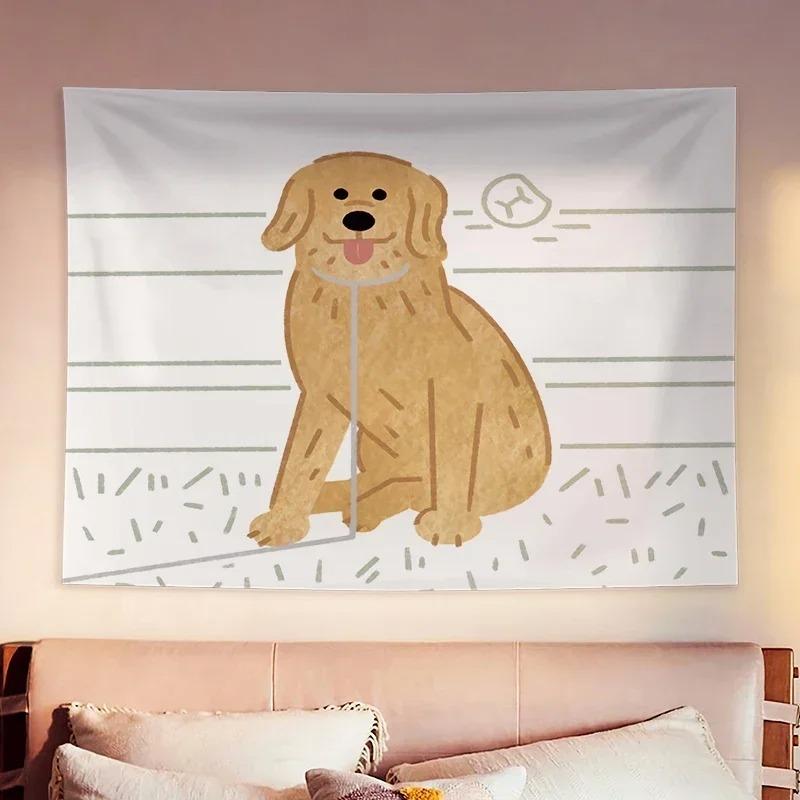 Cute Cat Cartoon Decorative Tapestry Home Wall Living Room Office Decorative Tapestry