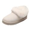 Mao Mao Mouth Snow Boots Women's Winter New Large Size Flat Bottom Short Tube Lazy Cotton Boots Women
