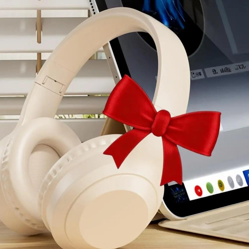 3D Bows Bow Headphone Accessories Silicone Headset Attachment Earphone Decor For Friend Gift