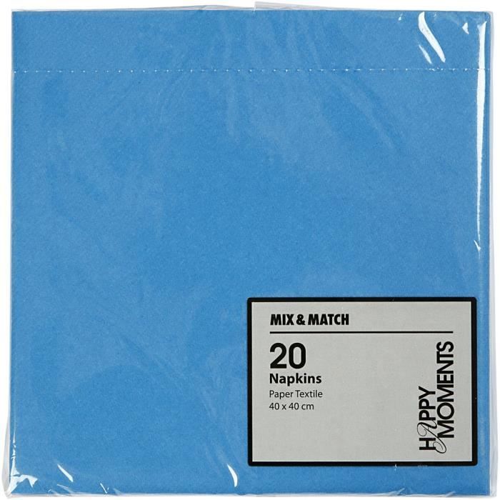 Colorful and Durable Fabric Effect Napkin, One Thickness. Ref 598008