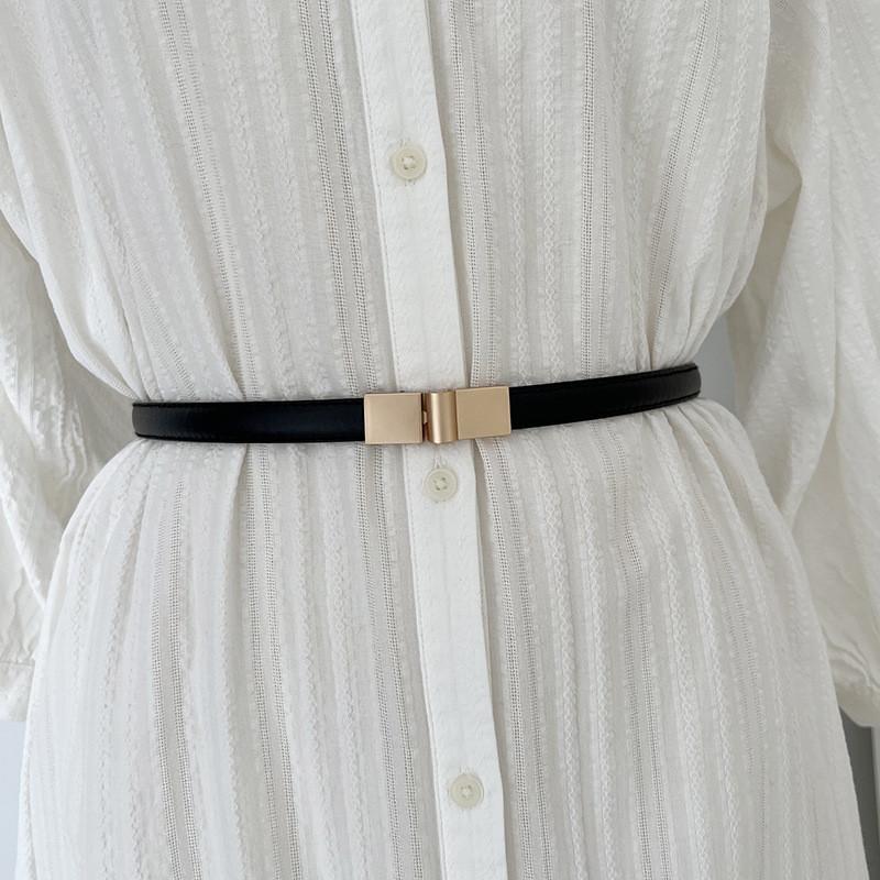 Stylish Korean Double Buckle Waist Belt For Women Perfect For Dresses Sweaters Coats