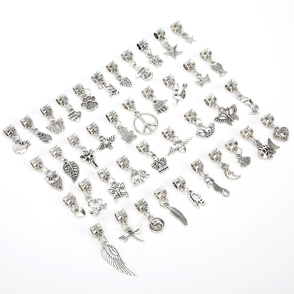 

DIY подвески аксессуары из глубокого серебряного сплава ручной работы для изготовления браслета(40 шт стилей)