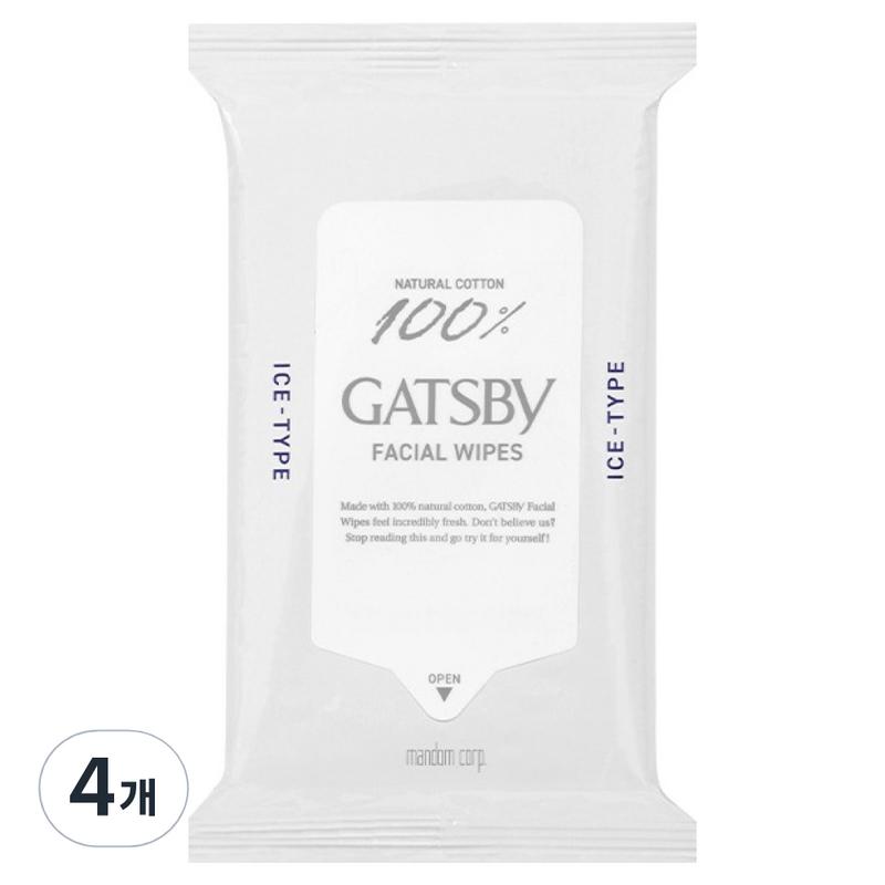 Gatsby Gesichtswischtücher Eis-Typ, Packung mit 15 Blatt, 15 Tücher, 4 Stück