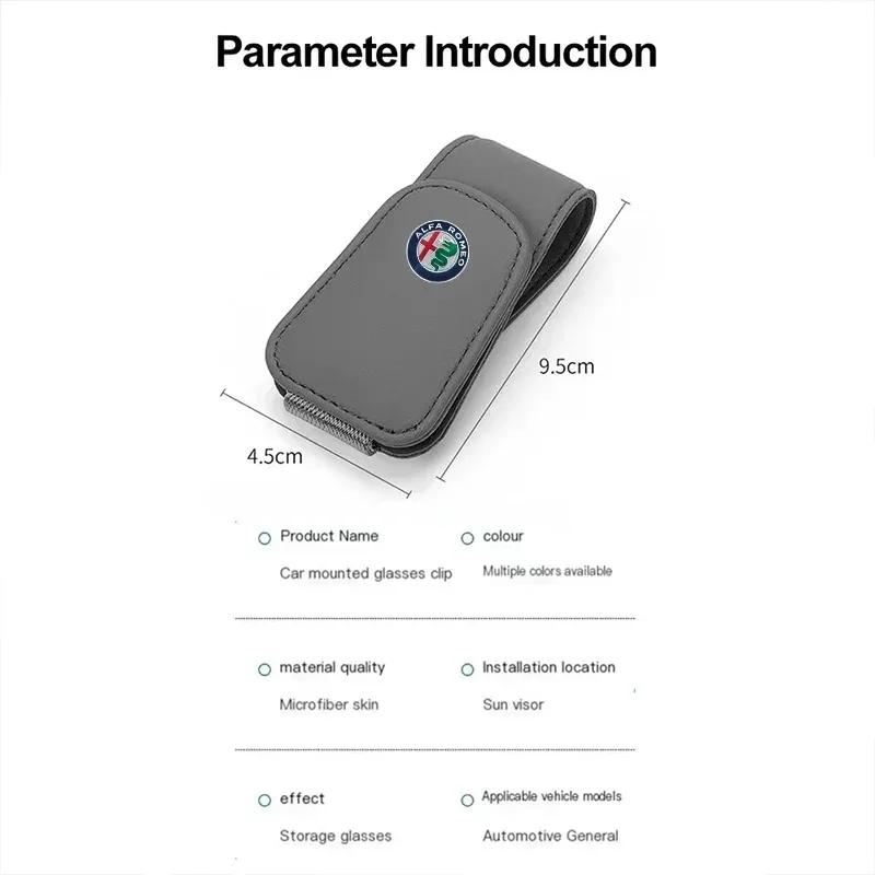GPHX4 Car Interior Sun Visor Eyeglasses Holder Sunglasses Clip For Alfa Romeo Giulietta Mito Giulia Stelvio Brera 147 156 Accessories