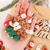 Christmas Resin Ornament Cute Santa Gingerbread Man Hanging Pendant for DIY Craft Jewelry Keychain Xmas Tree Decorations