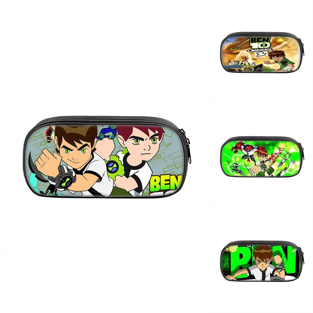 Trousse à Crayons Ben10 pour Enfants Grande Capacité en Nylon Organisateur de Papeterie pour Étudiant Utilisation Scolaire