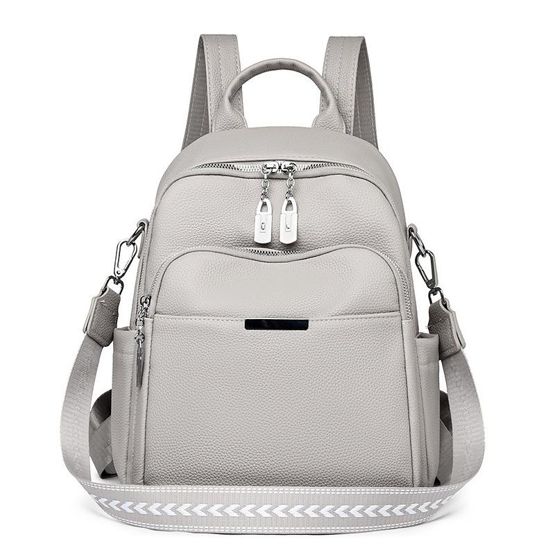 Schoolbag Korean Version Backpack Women's Large Capacity 1011 New Fashion Versatile Backpack Travel Bag Foreign Style Student College School Bag