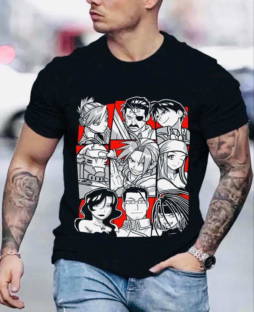 

T shirt Fullmetal Alchemist Brotherhood Anime Manga Unisex,giftTshirt ALL SIZES 3XL