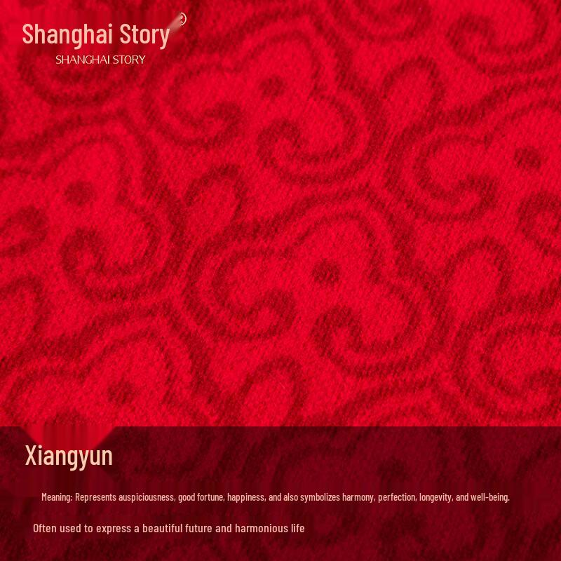 Shanghai Story 100% Wool Jacquard Scarf