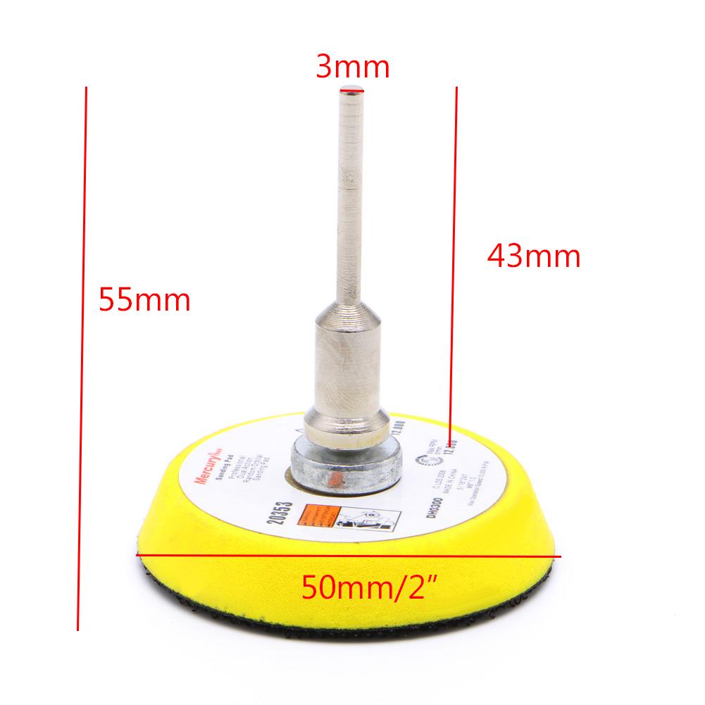 2" Mix Grit Sander Disc 3mm Shank Sanding Polish Polishing Pad Backer Plate Hot