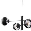 Toledo Black Hanging Lamp 4-Flat Black Lampshade E14
